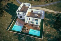 Modern villa with a swimming pool in Rogoznica