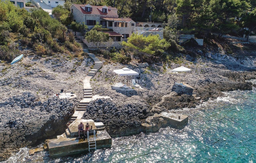 Stone holiday house with land on island Korcula